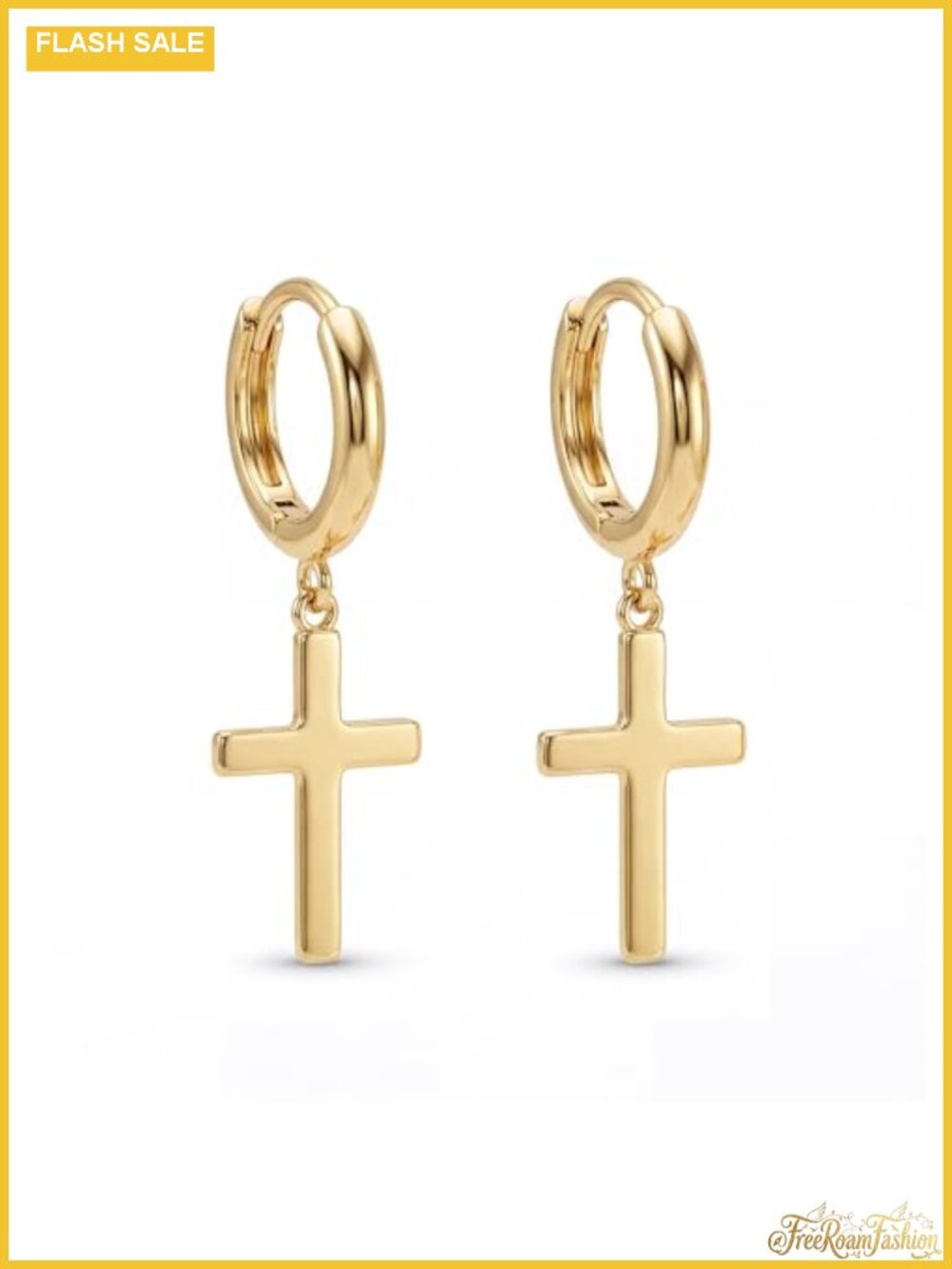 14K Gold Plated Huggie Hoop Earrings Hypoallergenic Dangle Drop